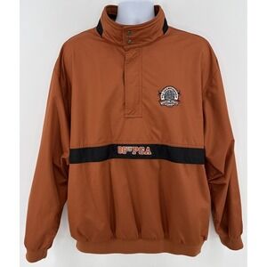 Ahead Whistling Straits Mens L Vintage PGA Windbreaker 1/4 Zip Rust Orange